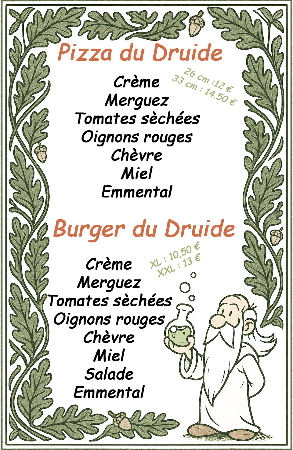 Pizza et Burger du Druide